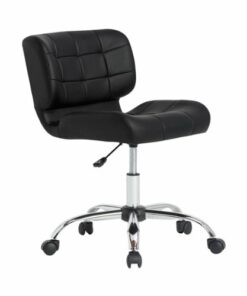 Studio Designs - 5-Pointed Star Vinyl Office Chair - Black/chrome