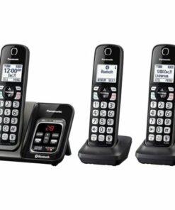 Panasonic - KX-TGD563M Link2Cell DECT 6.0 Expandable Cordless Phone System with Digital Answering System - Metallic Black