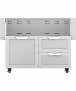 Hestan - Double Drawer and Door Tower Cart for 42" Gas Grills - Stainless Steel
