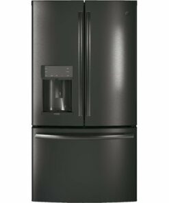 GE Profile - 22.1 Cu. Ft. French Door Counter-Depth Refrigerator with Hands-Free AutoFill - Black Stainless Steel