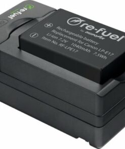 Digipower - BP-LPE17 digital camera battery & charger kit, Replacement for Canon LP-E17 battery pack - Black