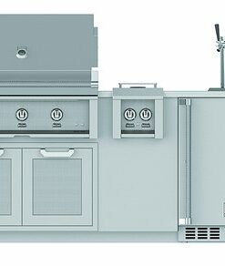 Hestan - 8' Outdoor Living Suite with Countertop and Bar - Silver
