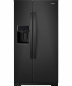 Whirlpool - 20.6 Cu. Ft. Side-by-Side Counter-Depth Refrigerator - Black