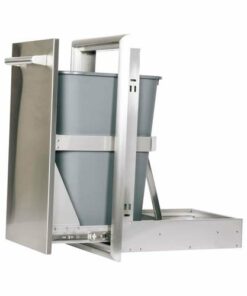 Coyote - 13-Gal. Touchless Pull Out Trash and Recycling Bin - Stainless Steel