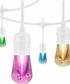 Enbrighten - Café Vintage Seasons LED Lights (48 feet/24 bulbs) - White