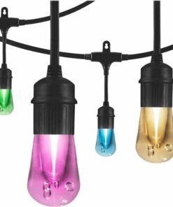 Enbrighten - Café Seasons LED Color-Changing Lights (48 feet/24 bulbs) - Black
