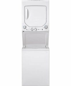 GE - 2.3 Cu. Ft. Top Load Washer and 4.4 Cu. Ft. Gas Dryer Laundry Center - White on White