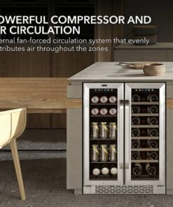 Whynter - 20-Bottle Dual Zone Wine Refrigerator - Black