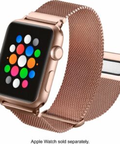 Platinum™ - Magnetic Stainless Steel Mesh Band for Apple Watch 42mm, 44mm, 45mm (Series 1-8) and Apple Watch Ultra 49mm - Rose Gold