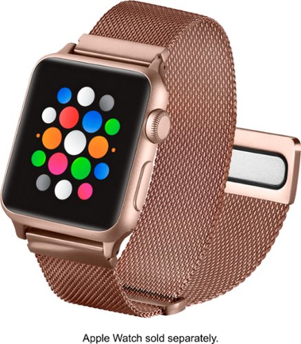 Platinum™ - Magnetic Stainless Steel Mesh Band for Apple Watch 38mm, 40mm and Apple Watch Series 8 41mm - Rose Gold