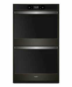 Whirlpool - 30" Built-In Electric Convection Double Wall Oven with Air Fry when Connected - Black Stainless Steel