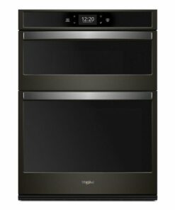Whirlpool - 30" Built-In Electric Single Convection Wall Oven with Microwave with Air Fry when Connected - Black Stainless Steel
