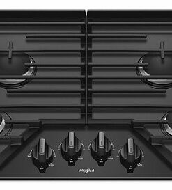 Whirlpool - 30" Gas Cooktop - Black