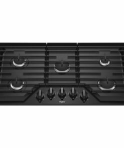 Whirlpool - 36" Gas Cooktop - Black