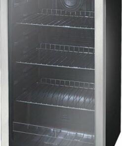 Insignia™ - 115-Can Beverage Cooler - Stainless steel
