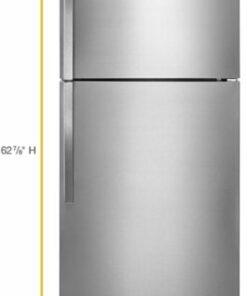 Whirlpool - 14.3 Cu. Ft. Top-Freezer Refrigerator - Monochromatic Stainless Steel