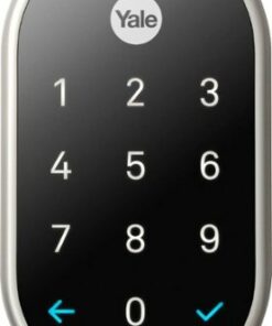 Nest x Yale - Smart Lock Wi-Fi Replacement Deadbolt with App/Keypad/Voice assistant Access - Satin Nickel