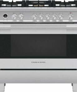 Fisher & Paykel - 4.9 Cu. Ft. Self-Cleaning Freestanding Dual Fuel Convection Range - Stainless steel 0