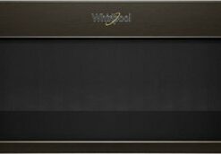 Whirlpool - 1.1 Cu. Ft. Low Profile Over-the-Range Microwave Hood Combination - Black Stainless Steel