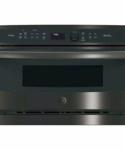 GE Profile - Advantium 27" Built-In Single Electric Convection Wall Oven - Black Stainless Steel
