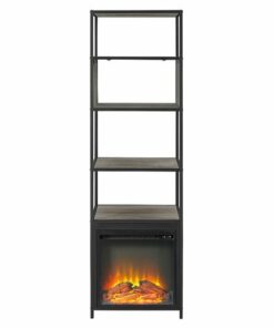 Walker Edison - 4-Shelf Bookcase - Gray Wash