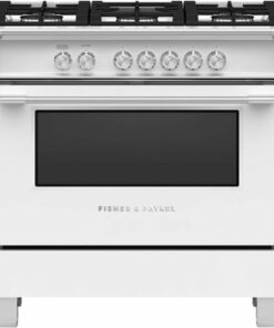 Fisher & Paykel - 4.9 Cu. Ft. Freestanding Gas Convection Range - White