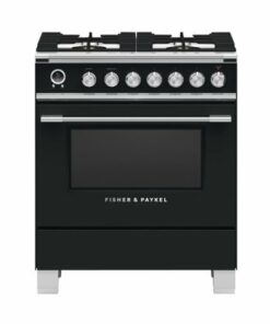 Fisher & Paykel - 3.5 Cu. Ft. Self-Cleaning Freestanding Dual Fuel Convection Range - Black