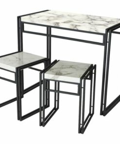 ürb SPACE - Urban Small Dining Table Set - Black With White