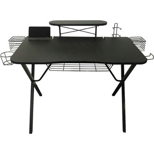 Atlantic - Gaming Pro Straight Computer Desk - Charcoal
