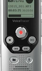 Philips VoiceTracer Digital Voice Recorder 8GB DVT1250 - Dark Silver & Black