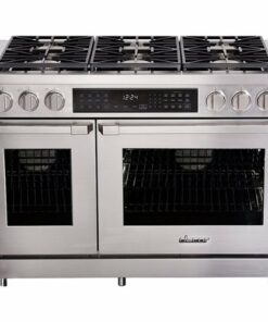 Dacor - Professional 5.2 Cu. Ft. Self-Cleaning Freestanding Double Oven Dual Fuel Convection Range, Liquid Propane - Silver stainless steel