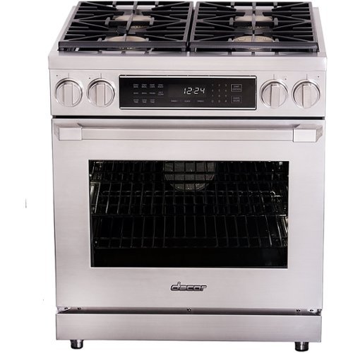 Dacor - Professional 5.2 Cu. Ft. Self-Cleaning Freestanding Dual Fuel Convection Range, Natural Gas - Silver Stainless Steel 1