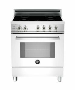 Bertazzoni - 3.4 Cu. Ft. Self-Cleaning Freestanding Electric Induction Convection Range - White