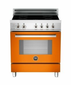 Bertazzoni - 3.4 Cu. Ft. Self-Cleaning Freestanding Electric Induction Convection Range - Orange