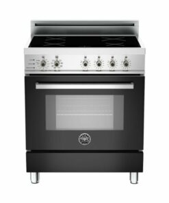Bertazzoni - 3.4 Cu. Ft. Self-Cleaning Freestanding Electric Induction Convection Range - Black