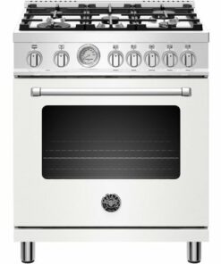 Bertazzoni - 4.7 Cu. Ft. Freestanding Dual Fuel Convection Range - White