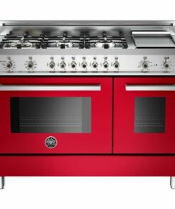 Bertazzoni - Self-Cleaning Freestanding Double Oven Dual Fuel Convection Range - Red