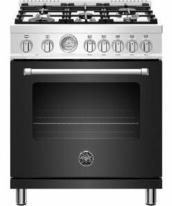 Bertazzoni - 4.7 Cu. Ft. Freestanding Dual Fuel Convection Range - Black