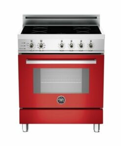 Bertazzoni - 3.4 Cu. Ft. Self-Cleaning Freestanding Electric Induction Convection Range - Red