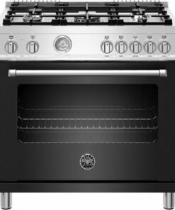 Bertazzoni - 5.9 Cu. Ft. Freestanding Dual Fuel Convection Range - Black