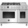 Bertazzoni - Self-Cleaning Freestanding Double Oven Dual Fuel Convection Range - Stainless steel 1