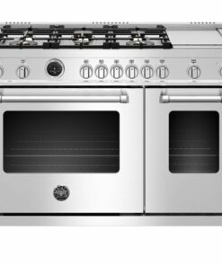Bertazzoni - Self-Cleaning Freestanding Double Oven Dual Fuel Convection Range - Stainless steel 1