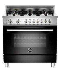 Bertazzoni - 4 Cu. Ft. Self-Cleaning Freestanding Dual Fuel Convection Range - Black