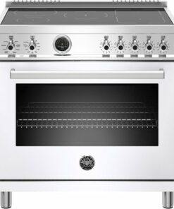 Bertazzoni - 5.7 Cu. Ft. Self-Cleaning Freestanding Electric Induction Convection Range - White
