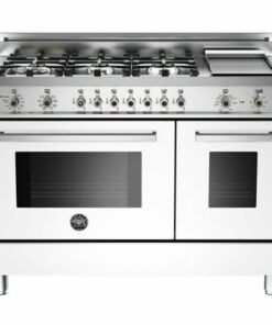 Bertazzoni - Self-Cleaning Freestanding Double Oven Dual Fuel Convection Range - White