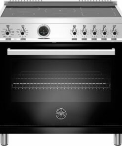 Bertazzoni - 5.7 Cu. Ft. Self-Cleaning Freestanding Electric Induction Convection Range - Black