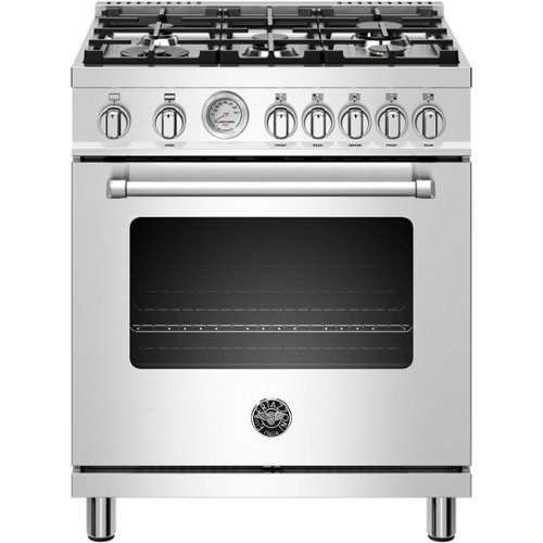 Bertazzoni - 4.7 Cu. Ft. Freestanding Gas Convection Range - Stainless steel 0