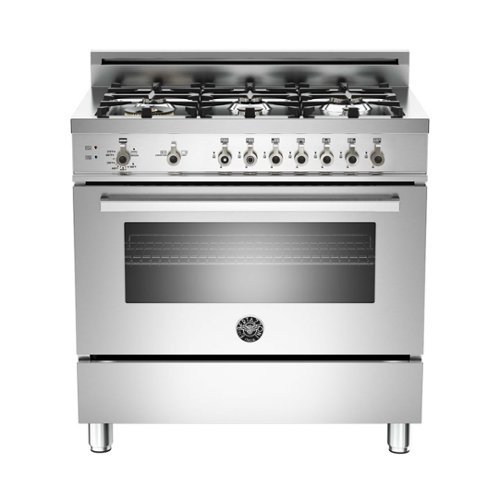 Bertazzoni - 4.4 Cu. Ft. Freestanding Gas Convection Range - Stainless steel 0
