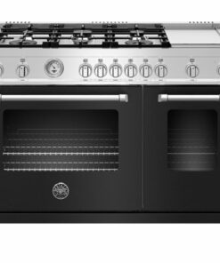 Bertazzoni - Freestanding Double Oven Gas Convection Range - Black 1