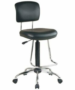 Office Star Products - WorkSmart Drafting Chair - Black